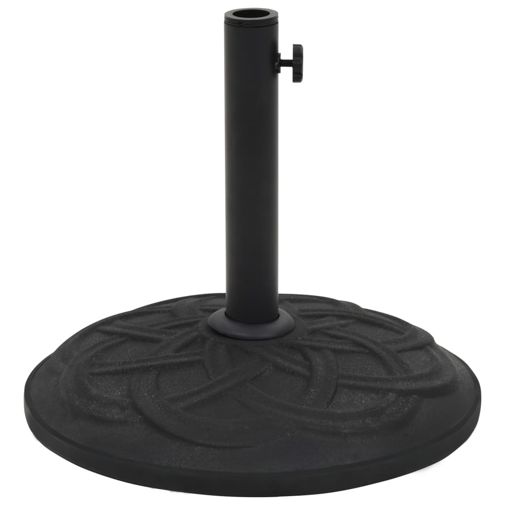vidaXL Aurinkovarjon alusta musta betoni pyöreä 15 kg