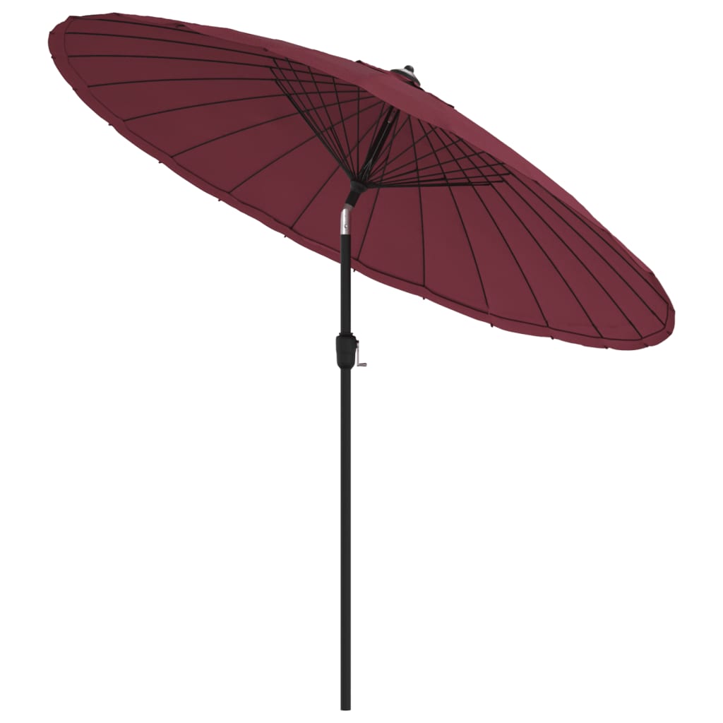 vidaXL Aurinkovarjo alumiinitanko 270 cm viininpunainen