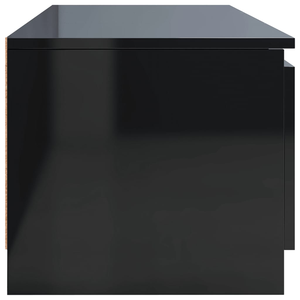 vidaXL TV-taso korkeakiilto musta 140x40x35,5 cm lastulevy