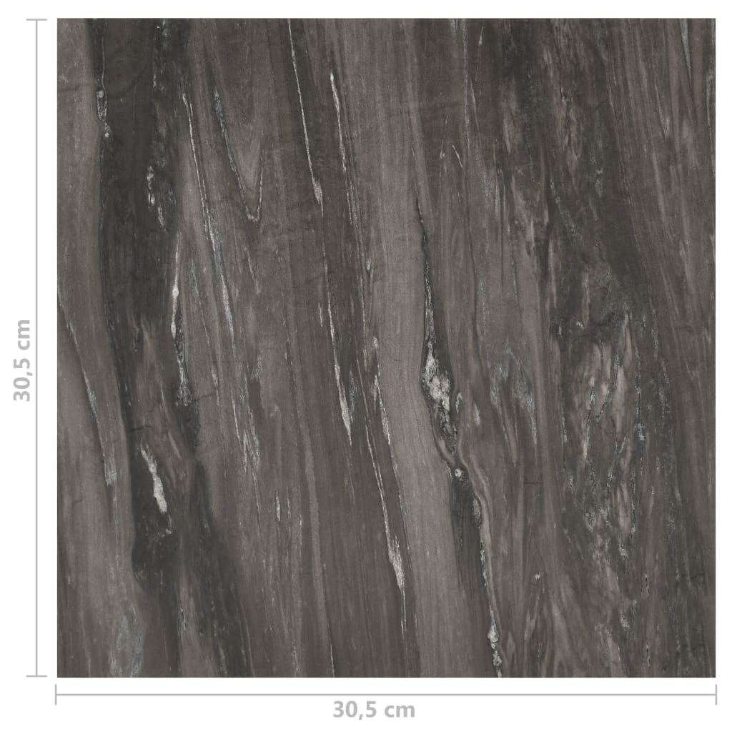 vidaXL Itsekiinnittyvä lattialankku 55 kpl PVC 5,11 m² tummanharmaa