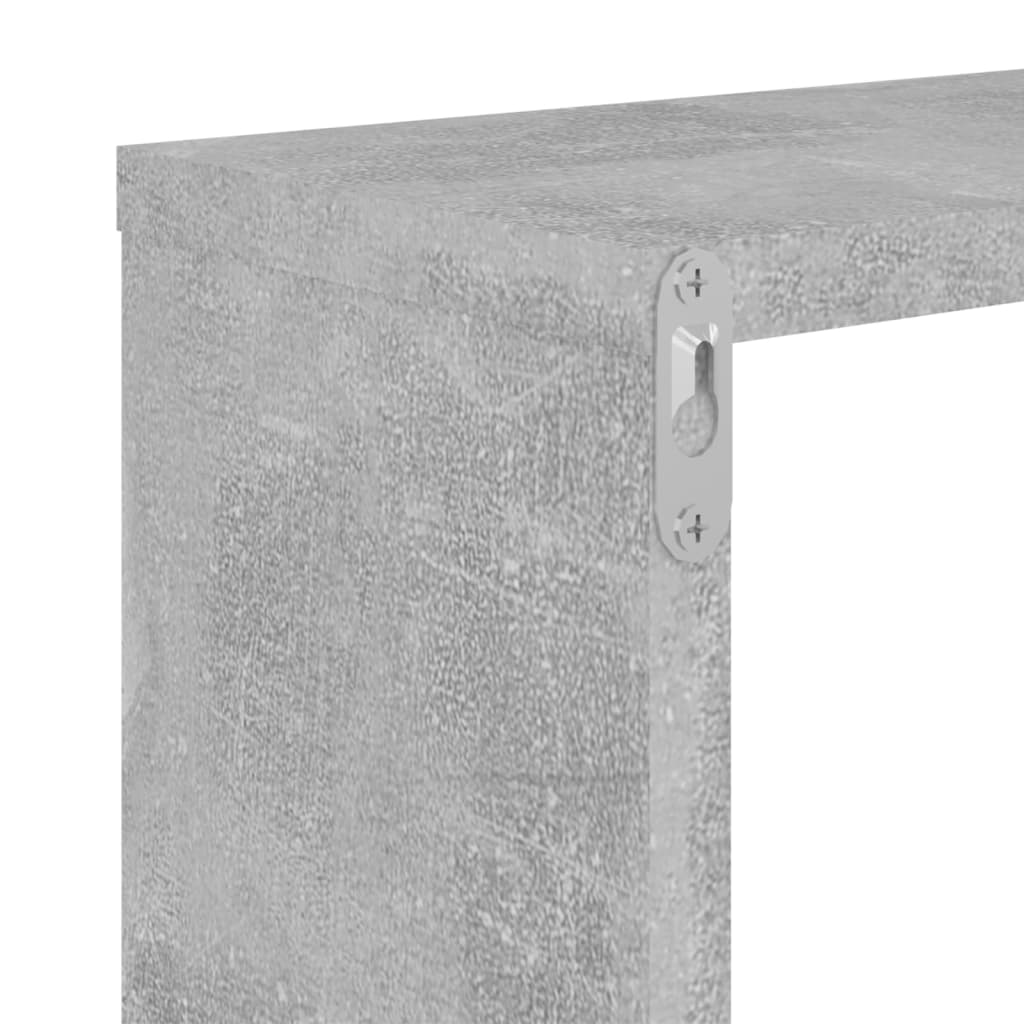 vidaXL Kuutioseinähyllyt 6 kpl betoninharmaa 26x15x26 cm