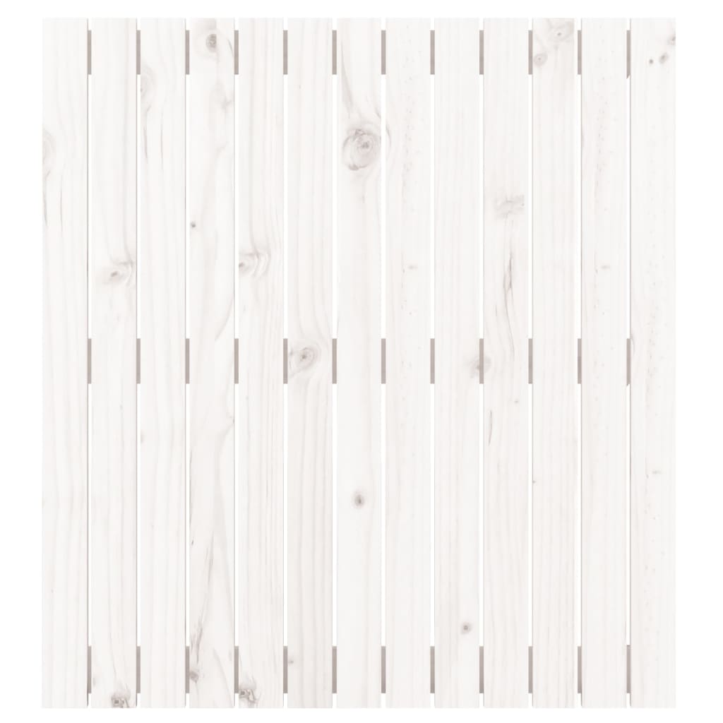vidaXL Sängynpääty seinälle valkoinen 82,5x3x90 cm täysi mänty
