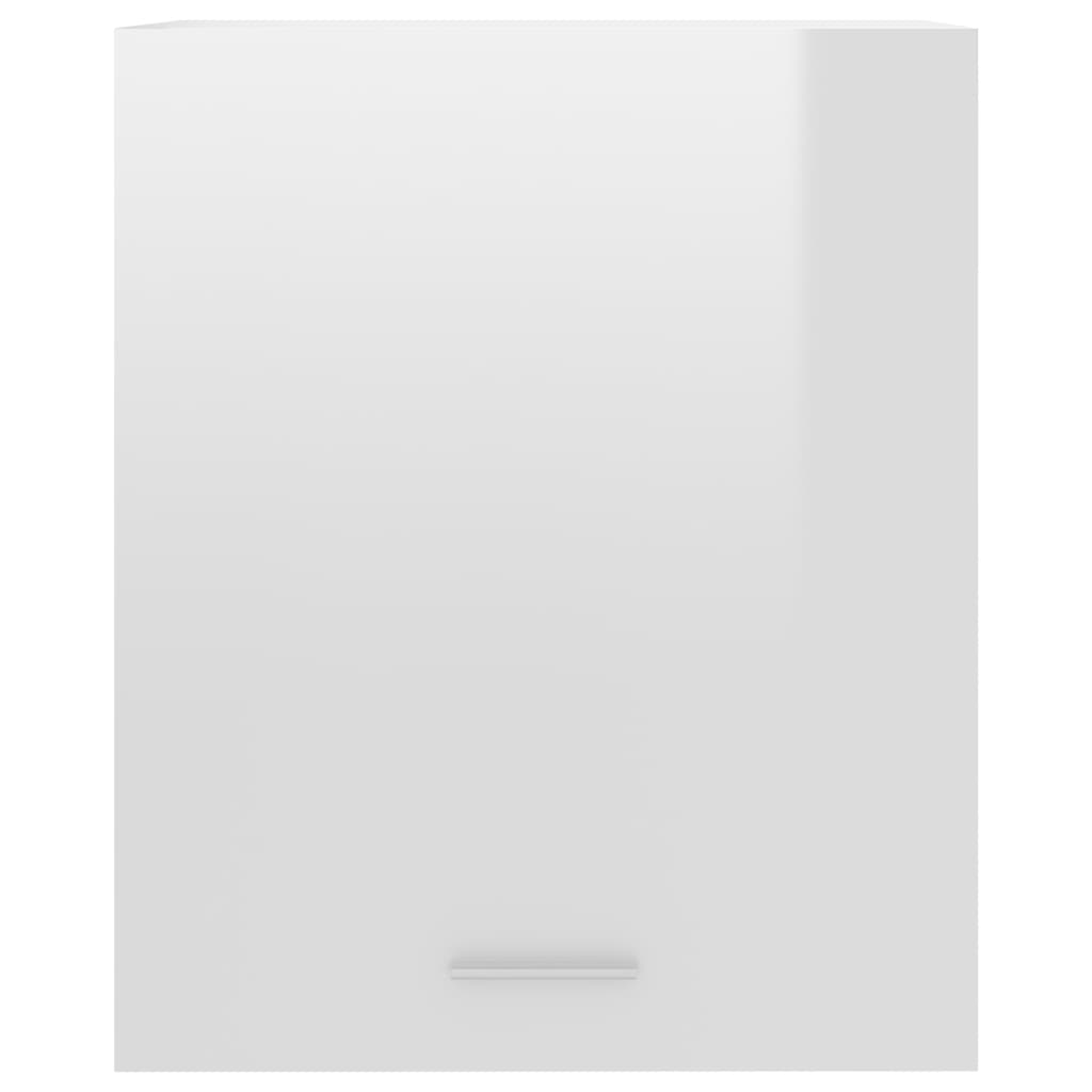 vidaXL Seinäkaappi korkeakiilto valkoinen 50x31x60 cm lastulevy