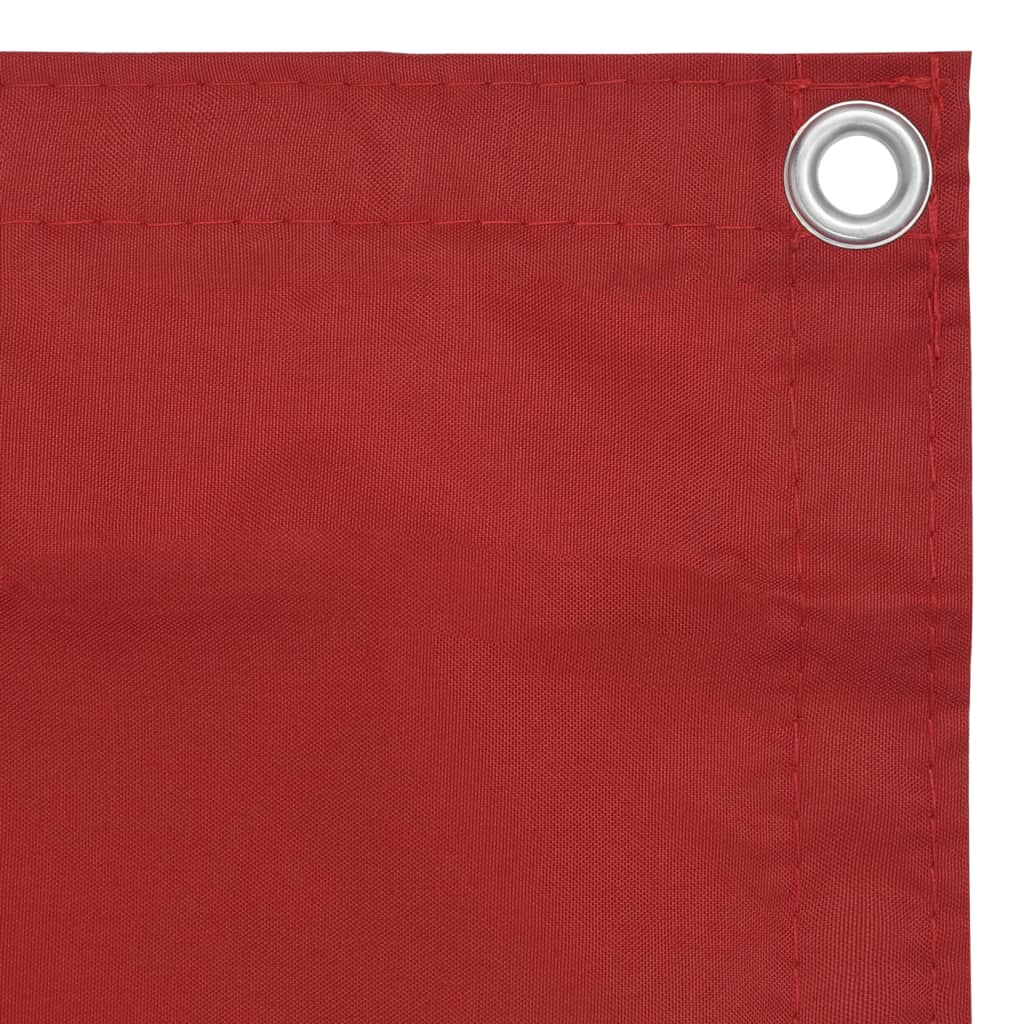vidaXL Parvekkeen suoja punainen 120x600 cm Oxford kangas