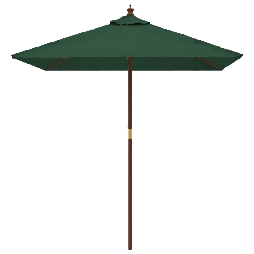 vidaXL Puutarhan aurinkovarjo puutolppa vihreä 198x198x231 cm