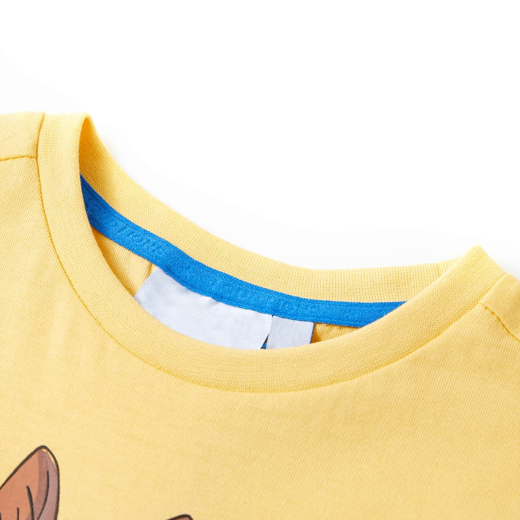 Lasten lyhythihainen T-paita keltainen 92