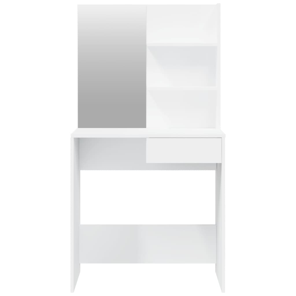 vidaXL Peilipöytäsarja valkoinen 74,5x40x141 cm