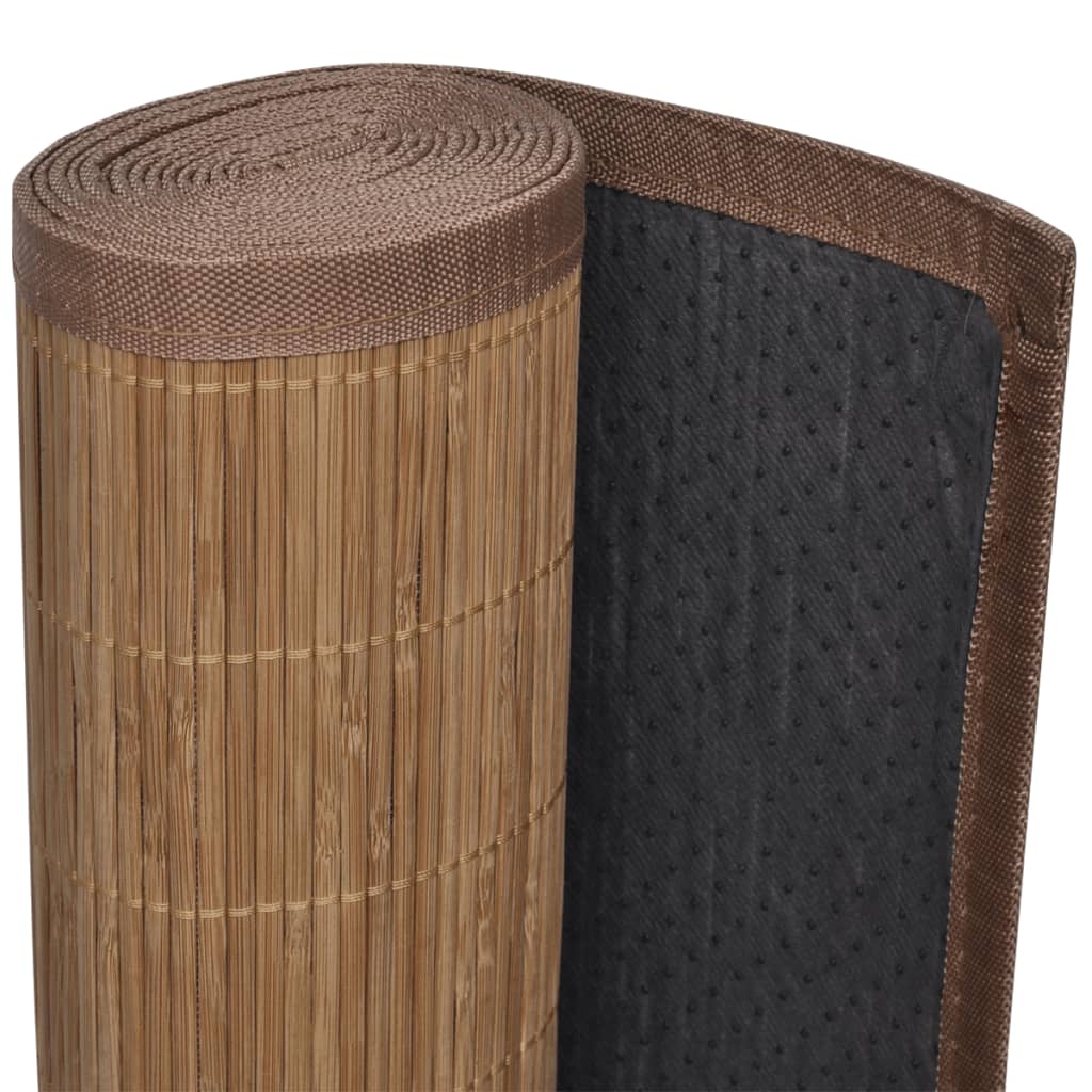 vidaXL Suorakulmainen ruskea bambumatto 80x200 cm