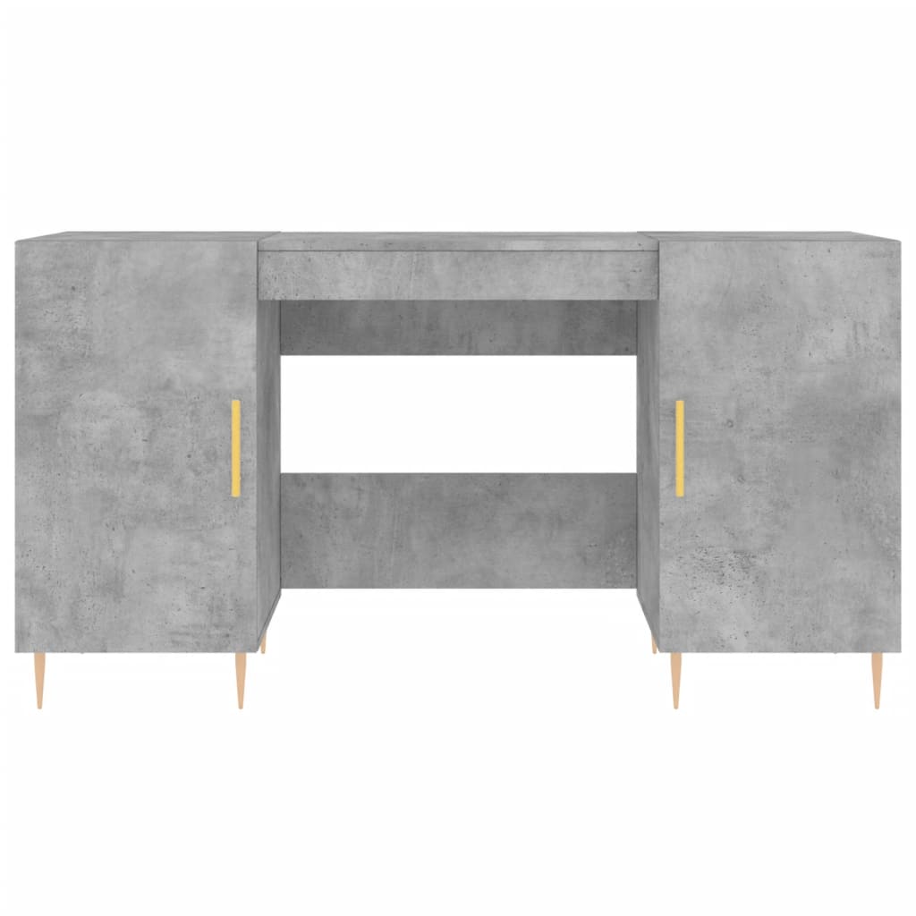 vidaXL Työpöytä betoninharmaa 140x50x75 cm tekninen puu