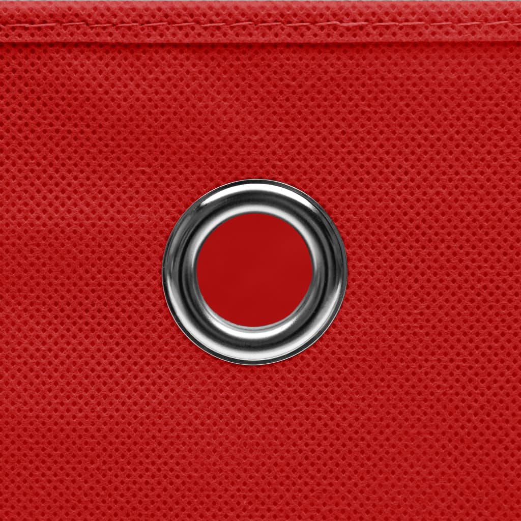 vidaXL Säilytyslaatikot kansilla 10 kpl 28x28x28 cm punainen