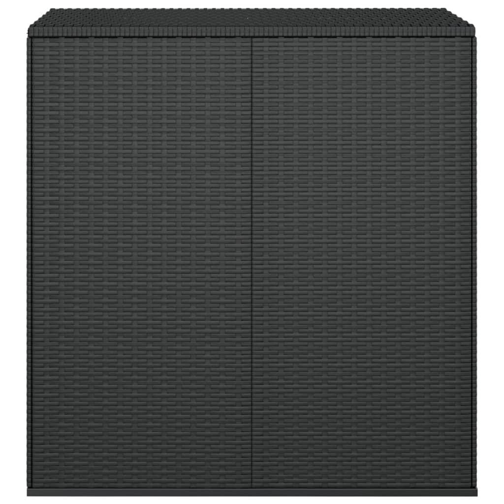 vidaXL Puutarhan säilytyslaatikko PE-rottinki 100x49x103,5 cm musta