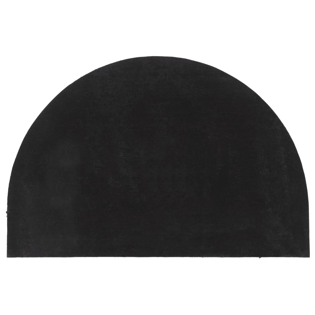 vidaXL Ovimatto tummanharmaa puolipyöreä 60x90 cm tuftattu kookos