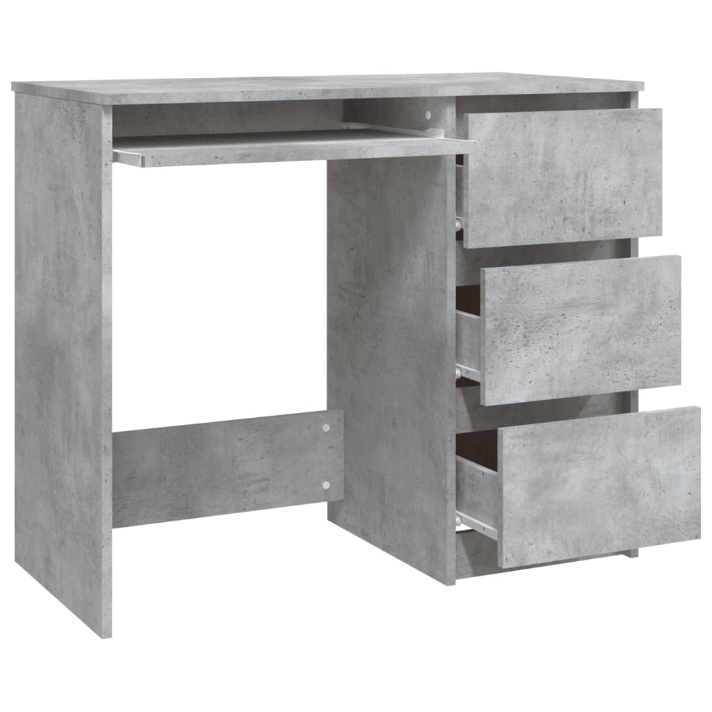 vidaXL Työpöytä betoninharmaa 90x45x76 cm tekninen puu