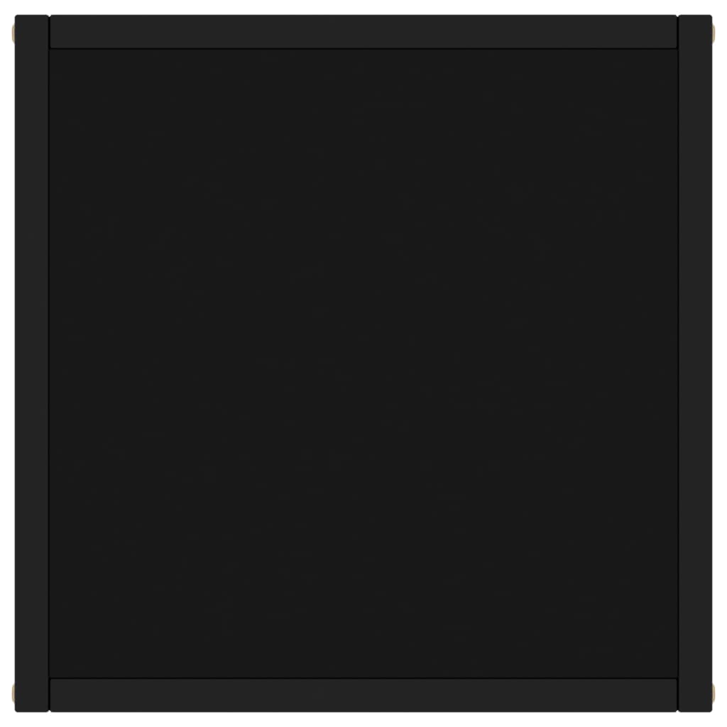 vidaXL Sohvapöytä musta ja musta lasi 40x40x50 cm