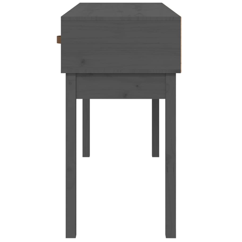 vidaXL Konsolipöytä harmaa 114x40x75 cm täysi mänty