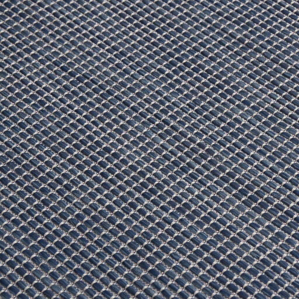 vidaXL Ulkomatto Flatweave 120x170 cm sininen