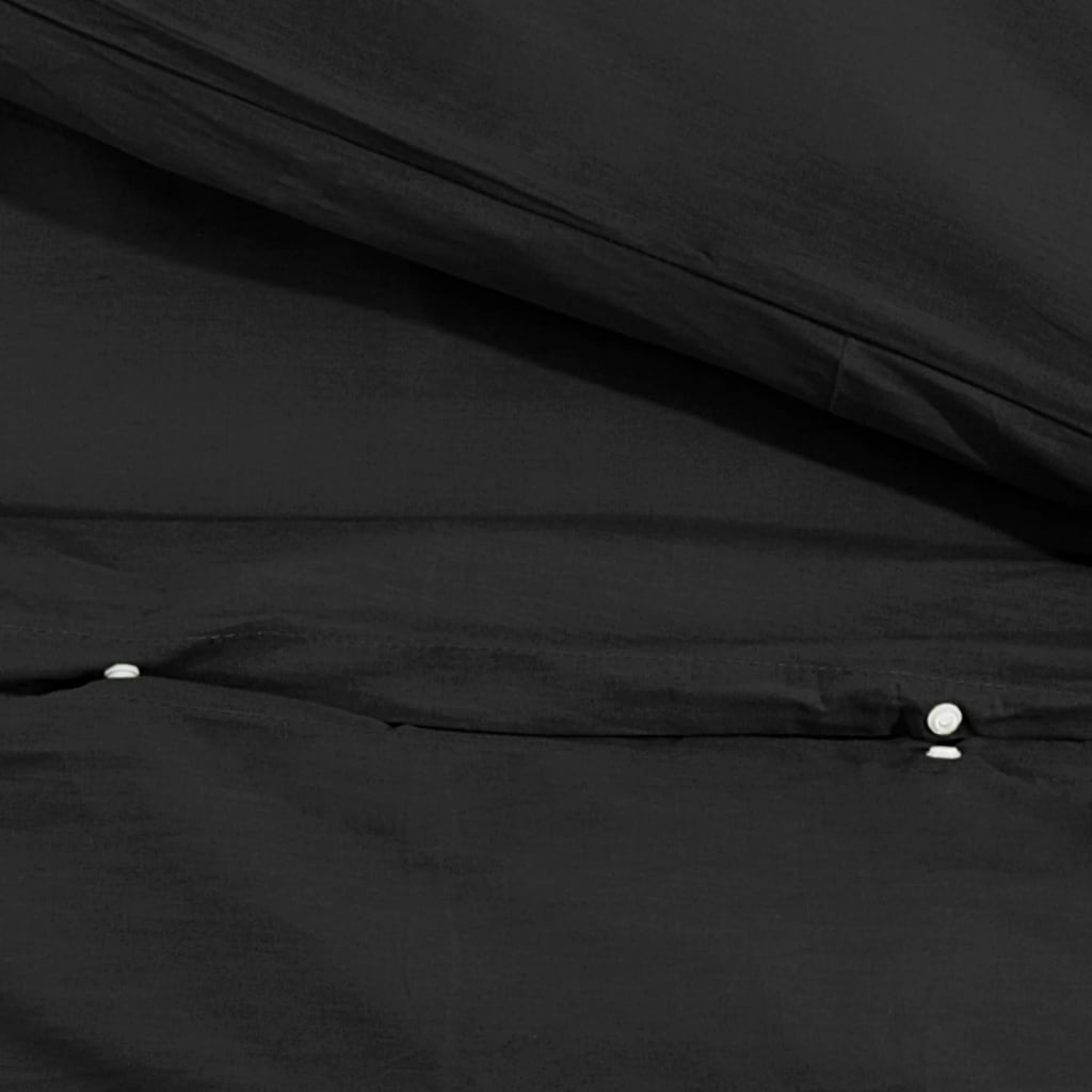 vidaXL Pussilakanasetti musta 220x240 cm kevyt mikrokuitu