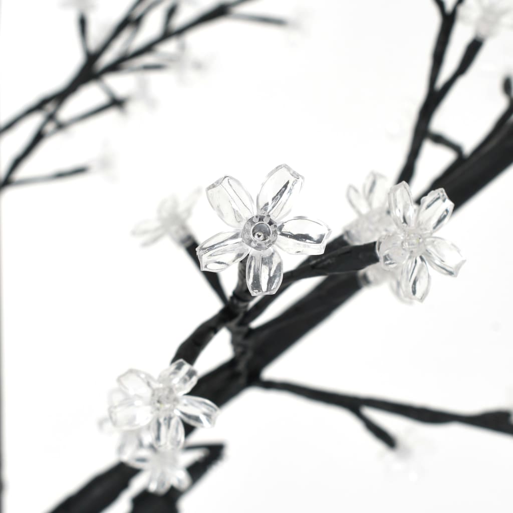 vidaXL Joulukuusi 220 kylmän valkoista LED-valoa kirsikankukka 220 cm