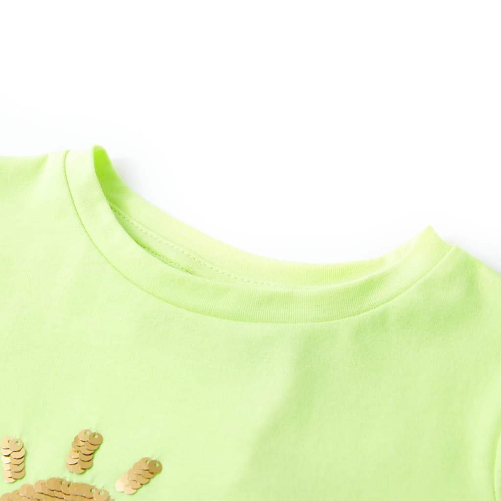Lasten T-paita neonkeltainen 92