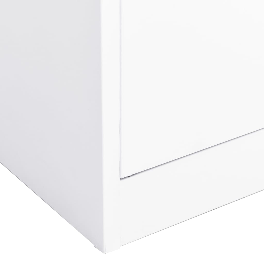 vidaXL Toimistokaappi valkoinen 90x40x180 cm teräs