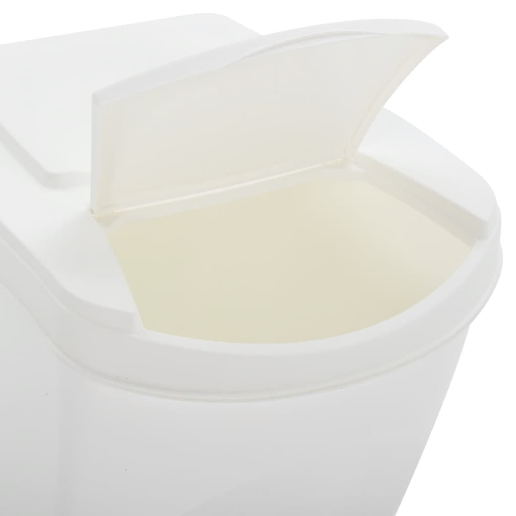 vidaXL Pinottavat roskalaatikot 4 kpl valkoinen 100 l polypropeeni