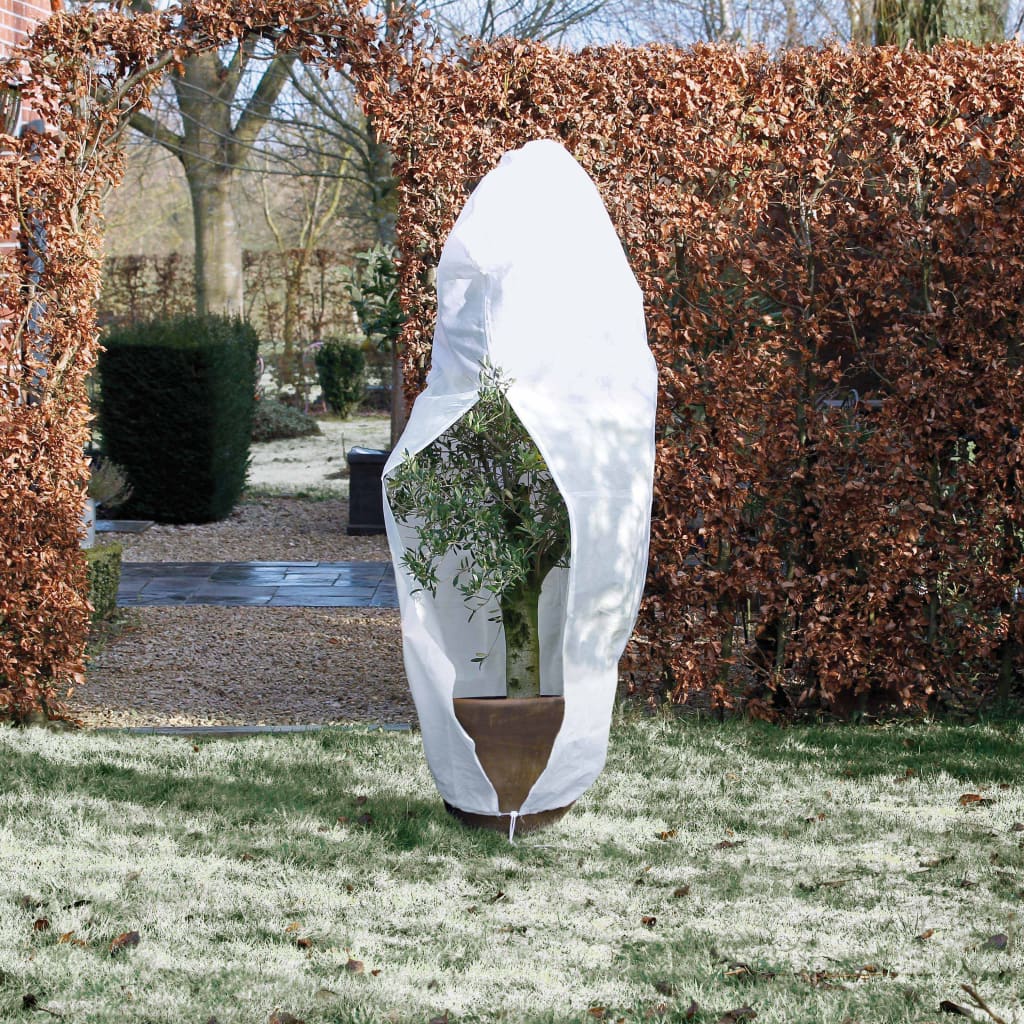 Nature Fleece talvipeite vetoketjulla 70 g/m² valkoinen 2,5x2x2 m