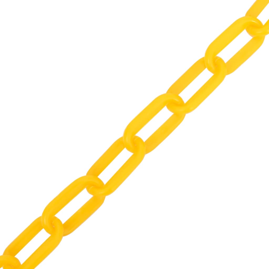 vidaXL Varoitusketju keltainen 100 m Ø8 mm muovi