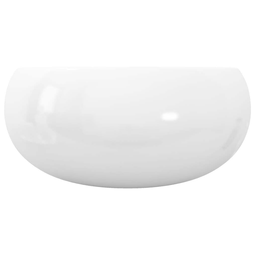 vidaXL Kolmiosainen kylpyhuoneen kalustesarja keraaminen valkoinen