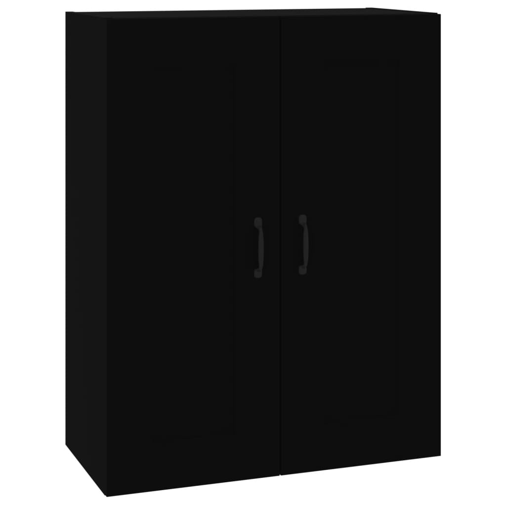 vidaXL Riippuva seinäkaappi musta 69,5x32,5x90 cm