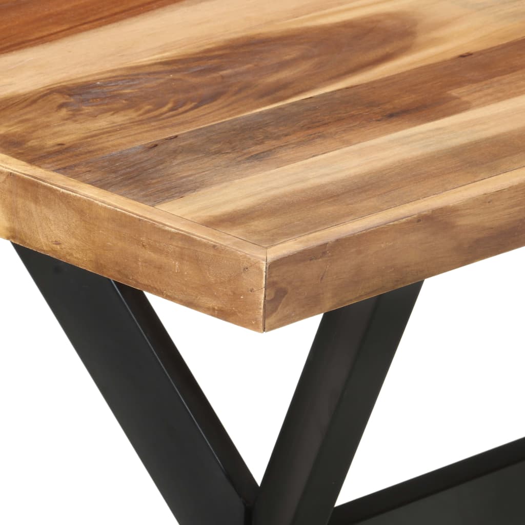 vidaXL Ruokapöytä 120x60x75 cm täysi puu hunajaviimeistelyllä