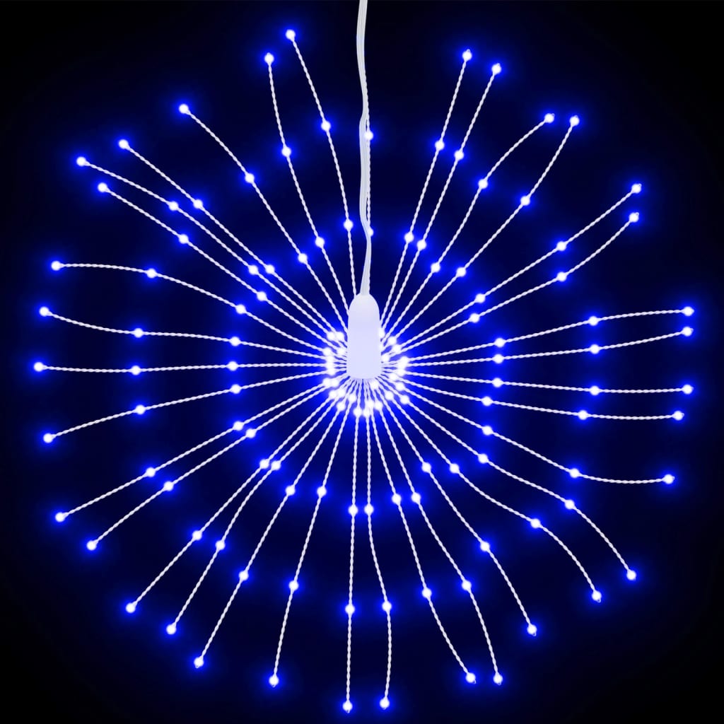 vidaXL Starburst jouluvalot 140 LED-valoa 2 kpl sininen 17 cm