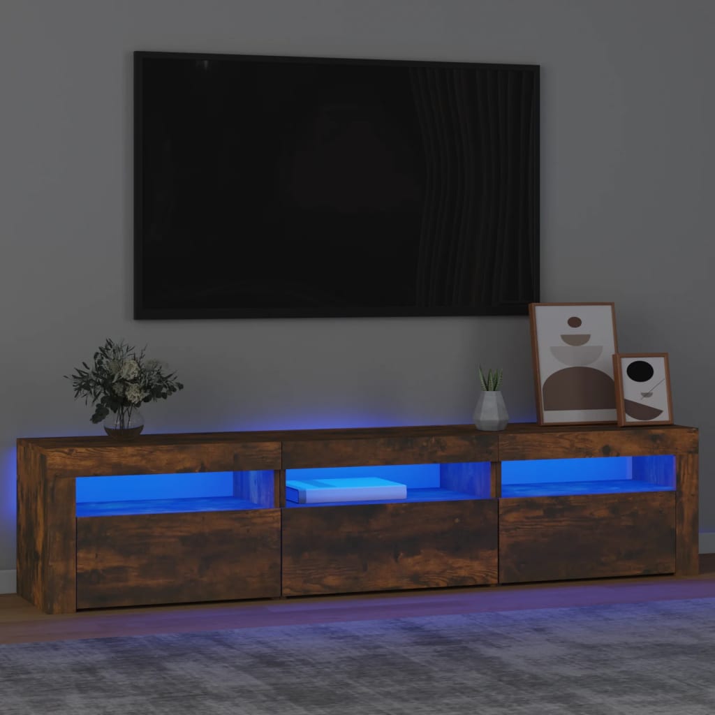 vidaXL TV-taso LED-valoilla savutammi 180x35x40 cm