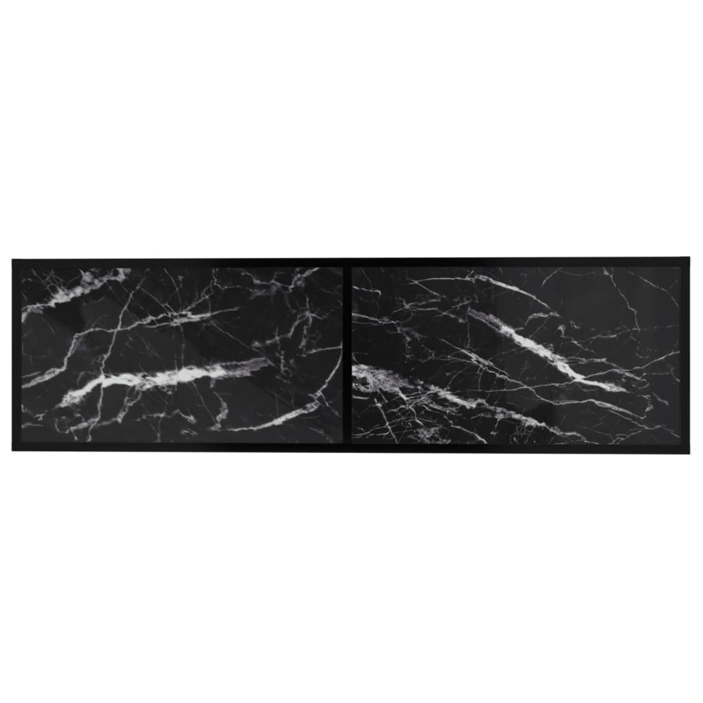 vidaXL TV-taso musta marmori 140x40x40,5 cm karkaistu lasi