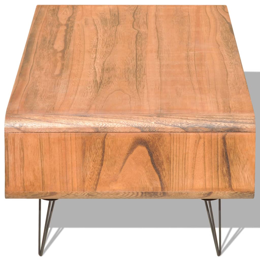 vidaXL Sohvapöytä 90x55,5x38,5 cm täysi keisaripuu ruskea