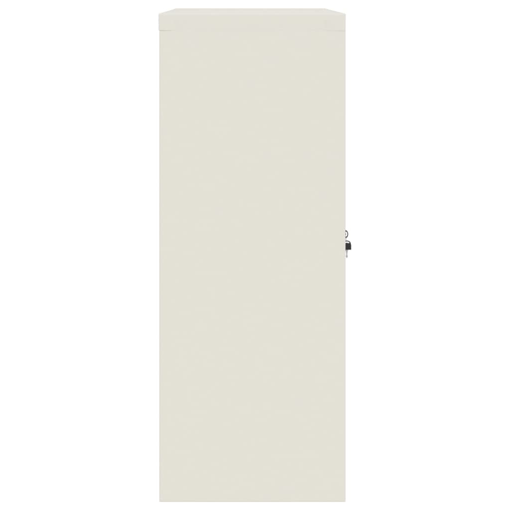 vidaXL Arkistokaappi valkoinen 90x40x105 cm teräs