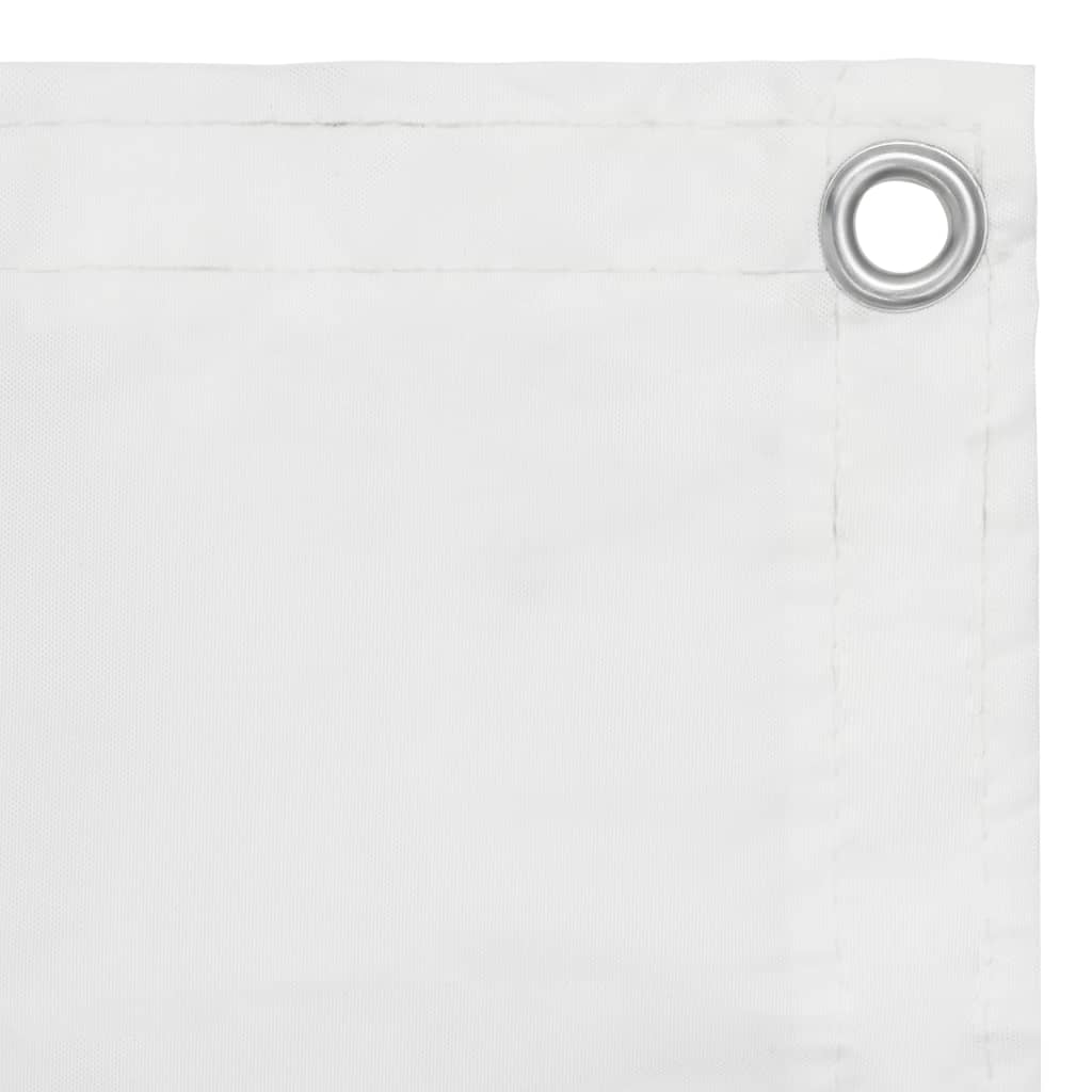vidaXL Parvekkeen suoja valkoinen 75x400 cm Oxford kangas