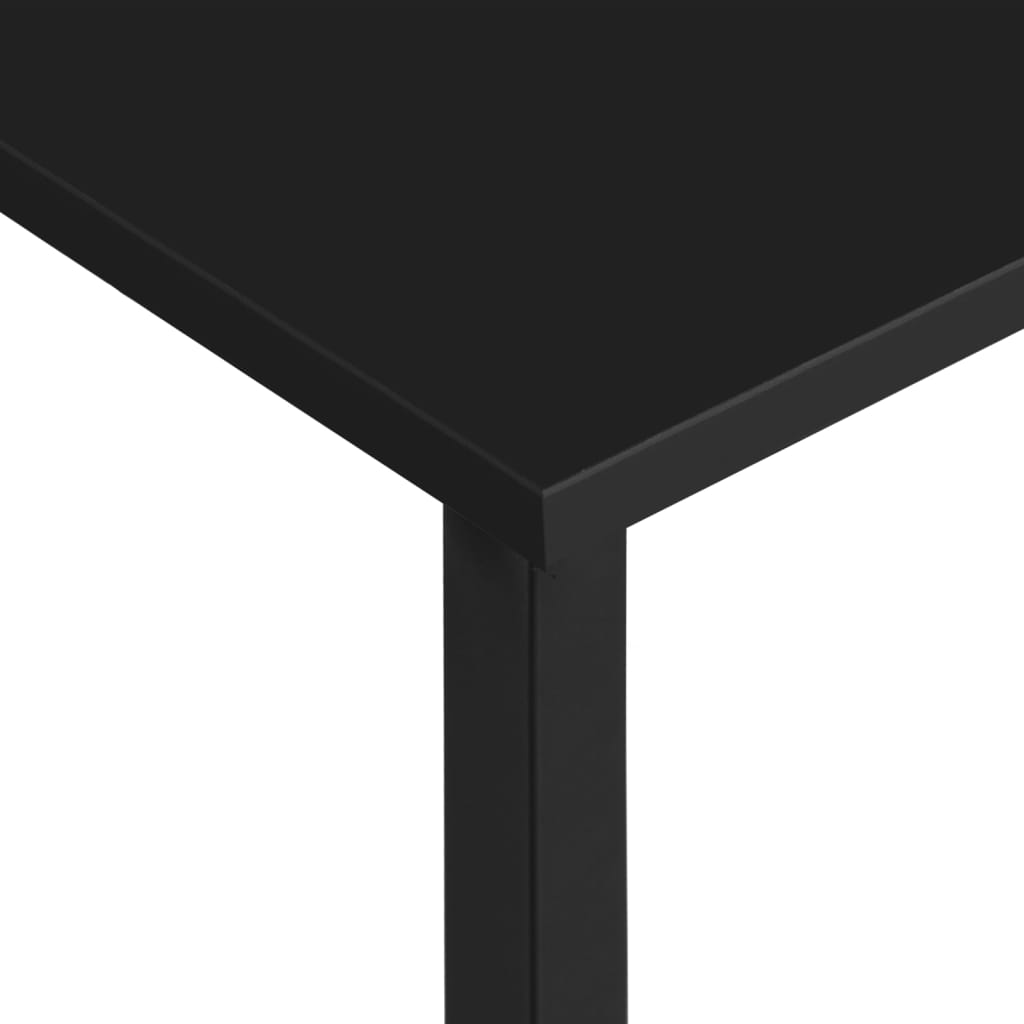 vidaXL Tietokonepöytä musta 105x55x72 cm MDF/metalli