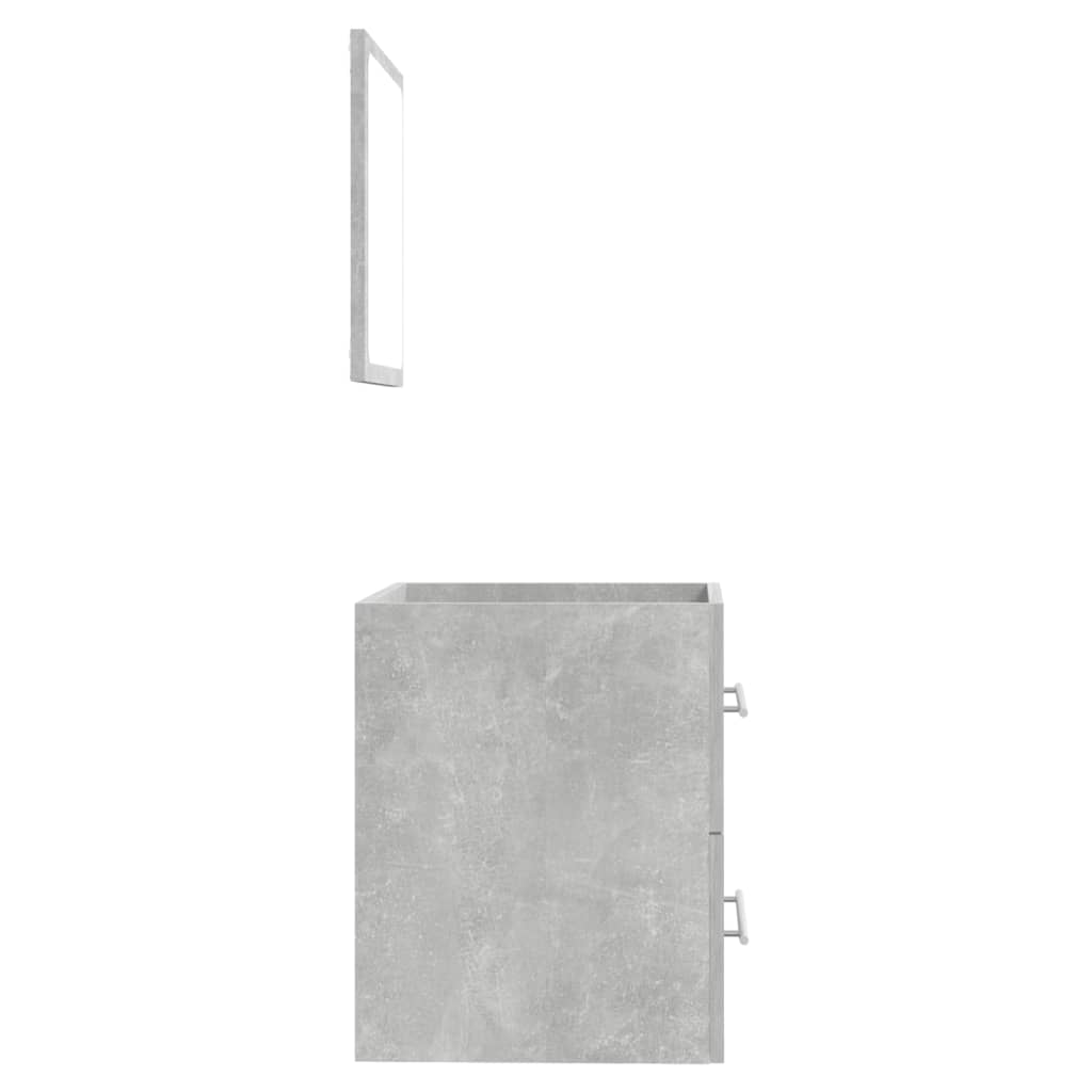 vidaXL Kylpyhuoneen kaappi peilillä betoninharmaa 41x38,5x48 cm