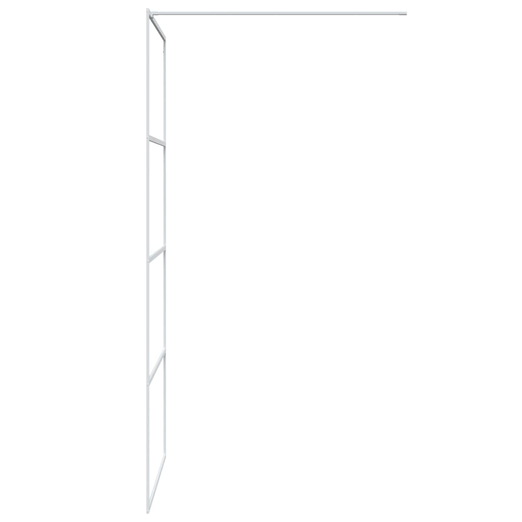 vidaXL Walk-in suihkuseinäke valkoinen 90x195 cm kirkas ESG-lasi