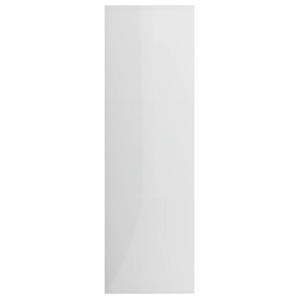 vidaXL Kirjahylly korkeakiilto valkoinen 98x30x98 cm lastulevy