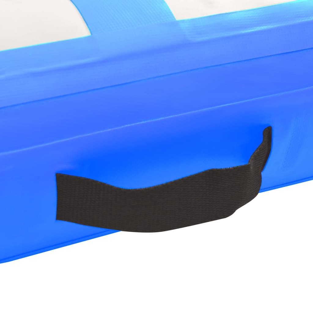vidaXL Täytettävä voimistelumatto pumpulla 200x200x20 cm PVC sininen