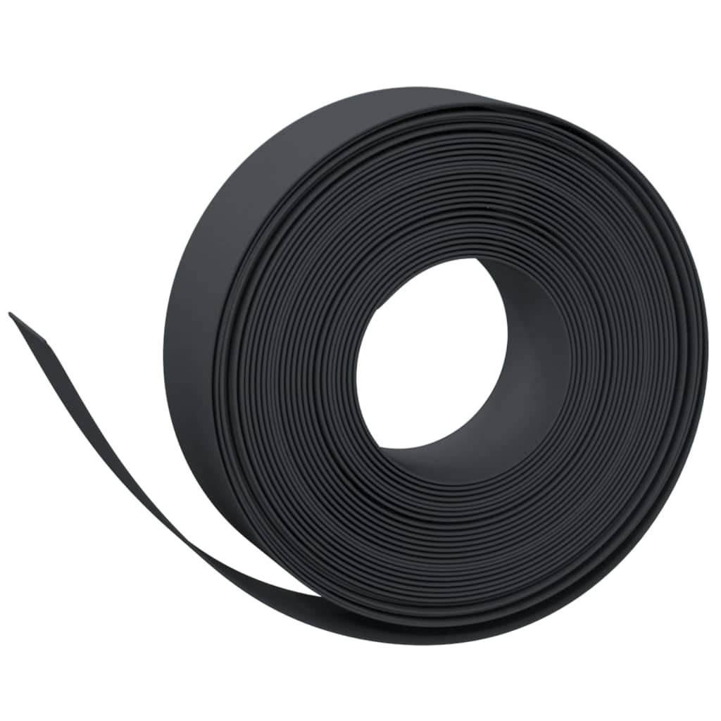 vidaXL Puutarhareunus 2 kpl musta 10 m 15 cm polyeteeni