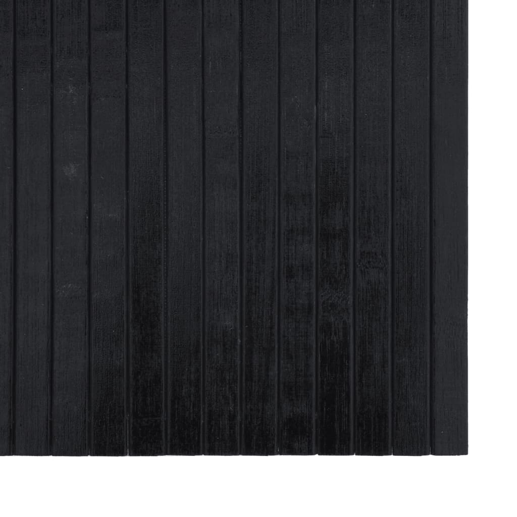vidaXL Matto suorakaide musta 100x400 cm bambu