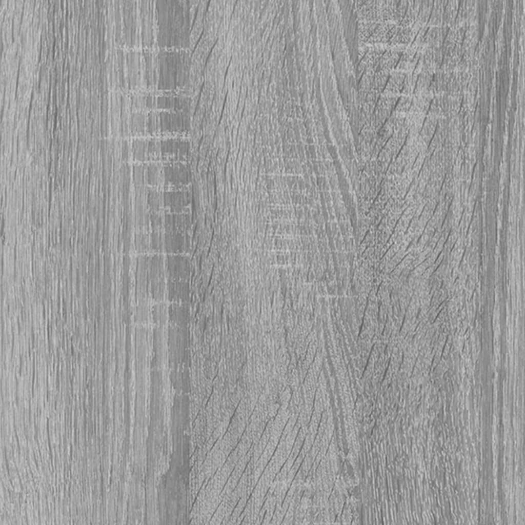 vidaXL Kenkäkaappi peilillä 2-kerroksinen harmaa Sonoma 63x17x67 cm