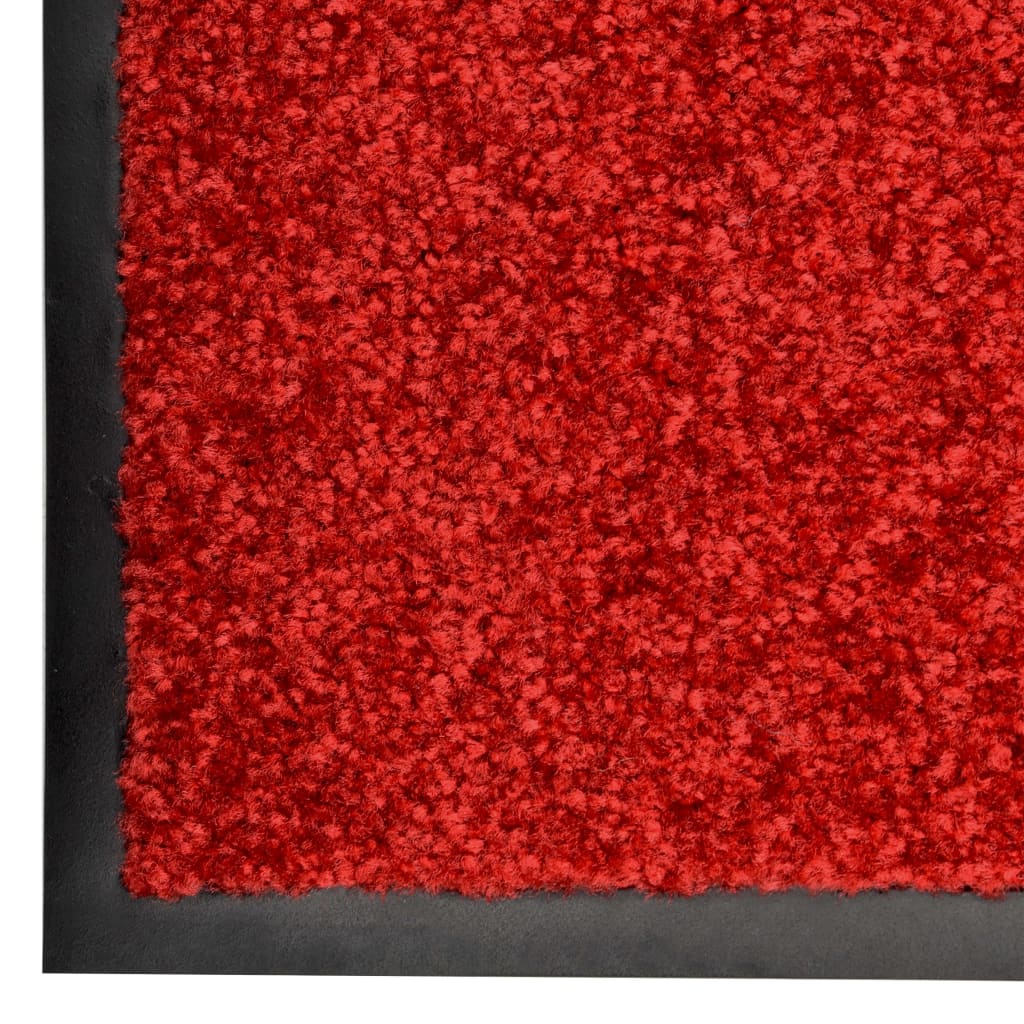 vidaXL Ovimatto pestävä punainen 90x120 cm