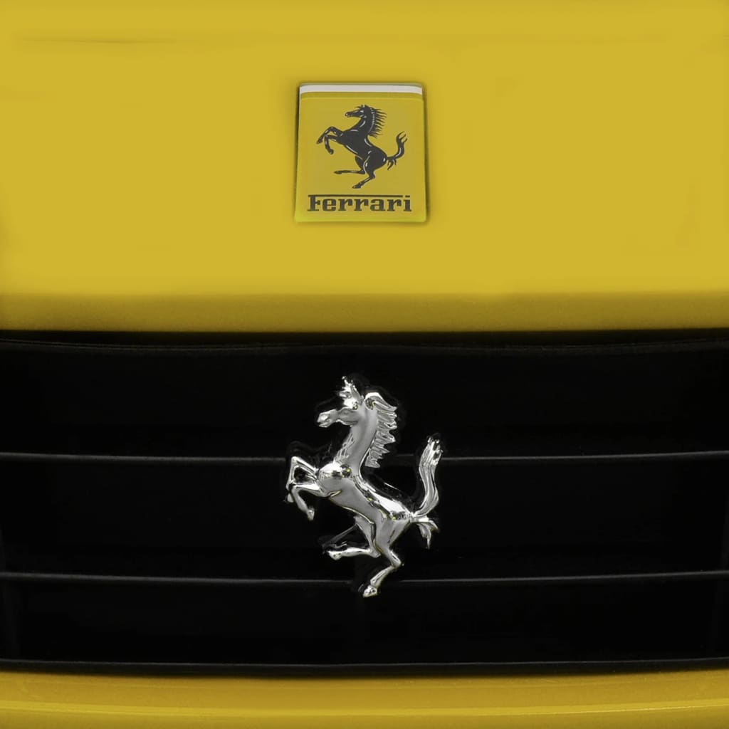vidaXL Ajettava Leluauto "Ferrari F12" Keltainen 6V kauko-ohjauksella