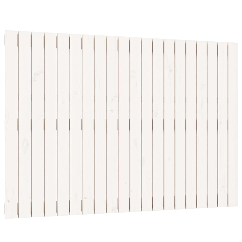 vidaXL Sängynpääty seinälle valkoinen 127,5x3x90 cm täysi mänty