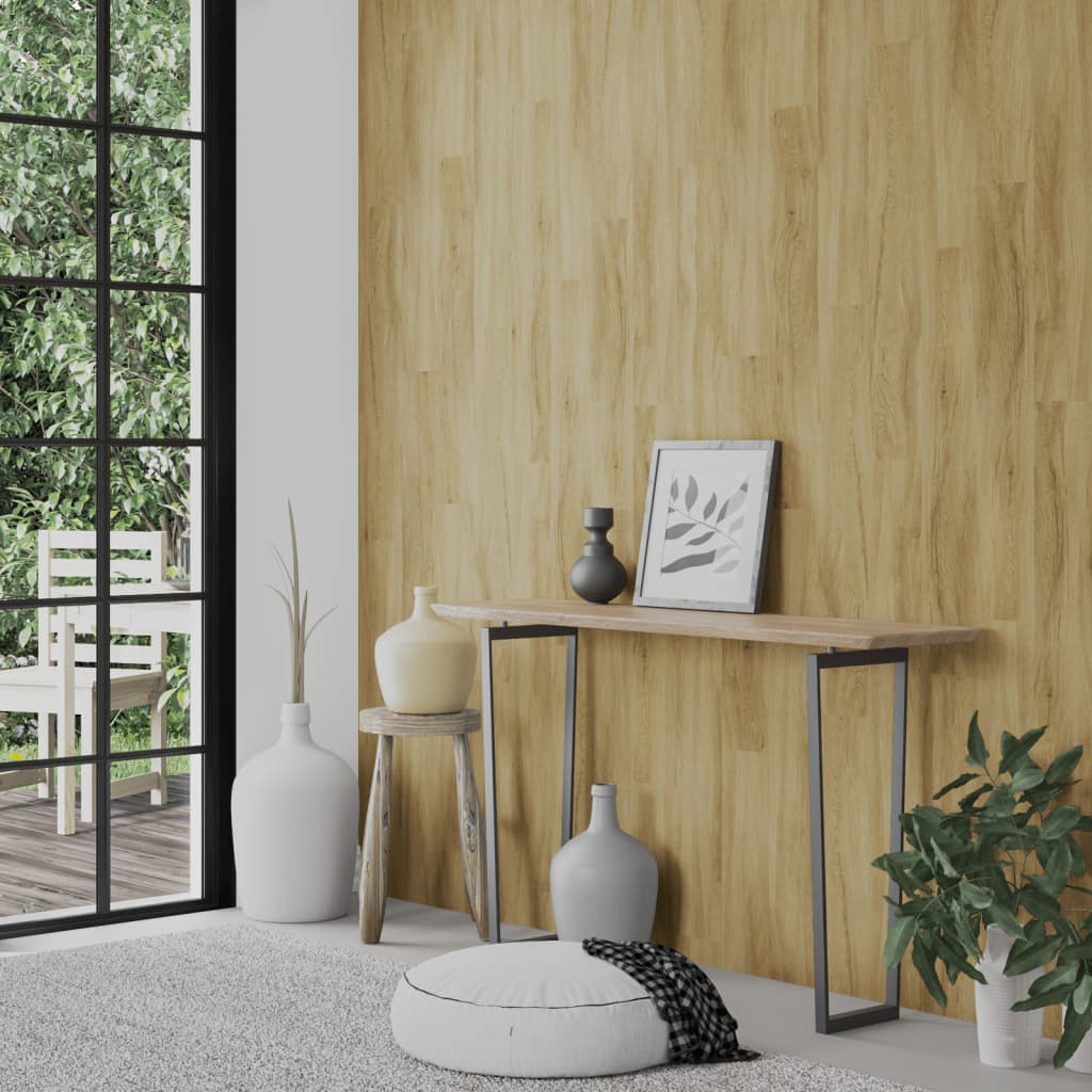 vidaXL Seinäpaneelit puutyyli ruskea PVC 2,06 m²