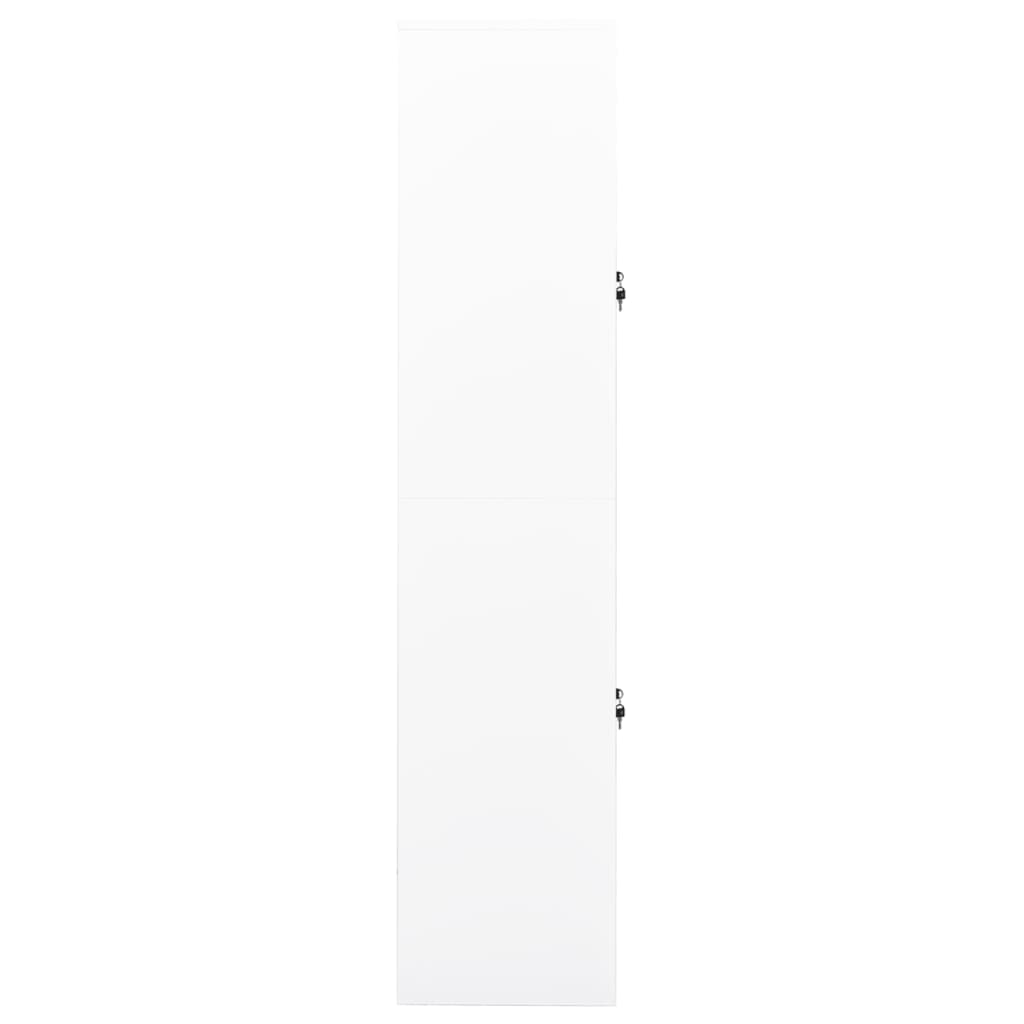 vidaXL Toimistokaappi valkoinen 90x40x180 cm teräs