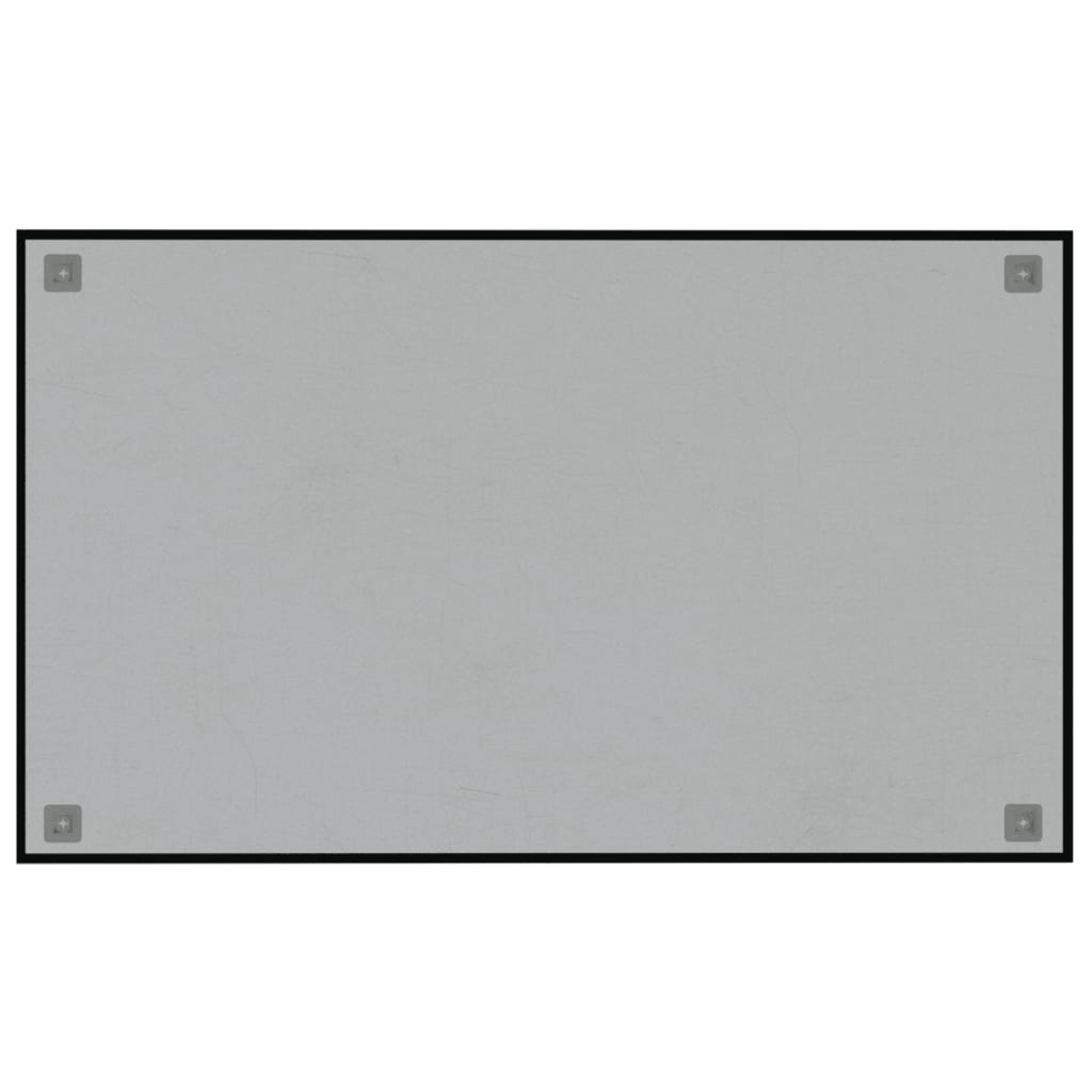 vidaXL Seinäkiinnitteinen magneettitaulu musta 100x60 cm lasi